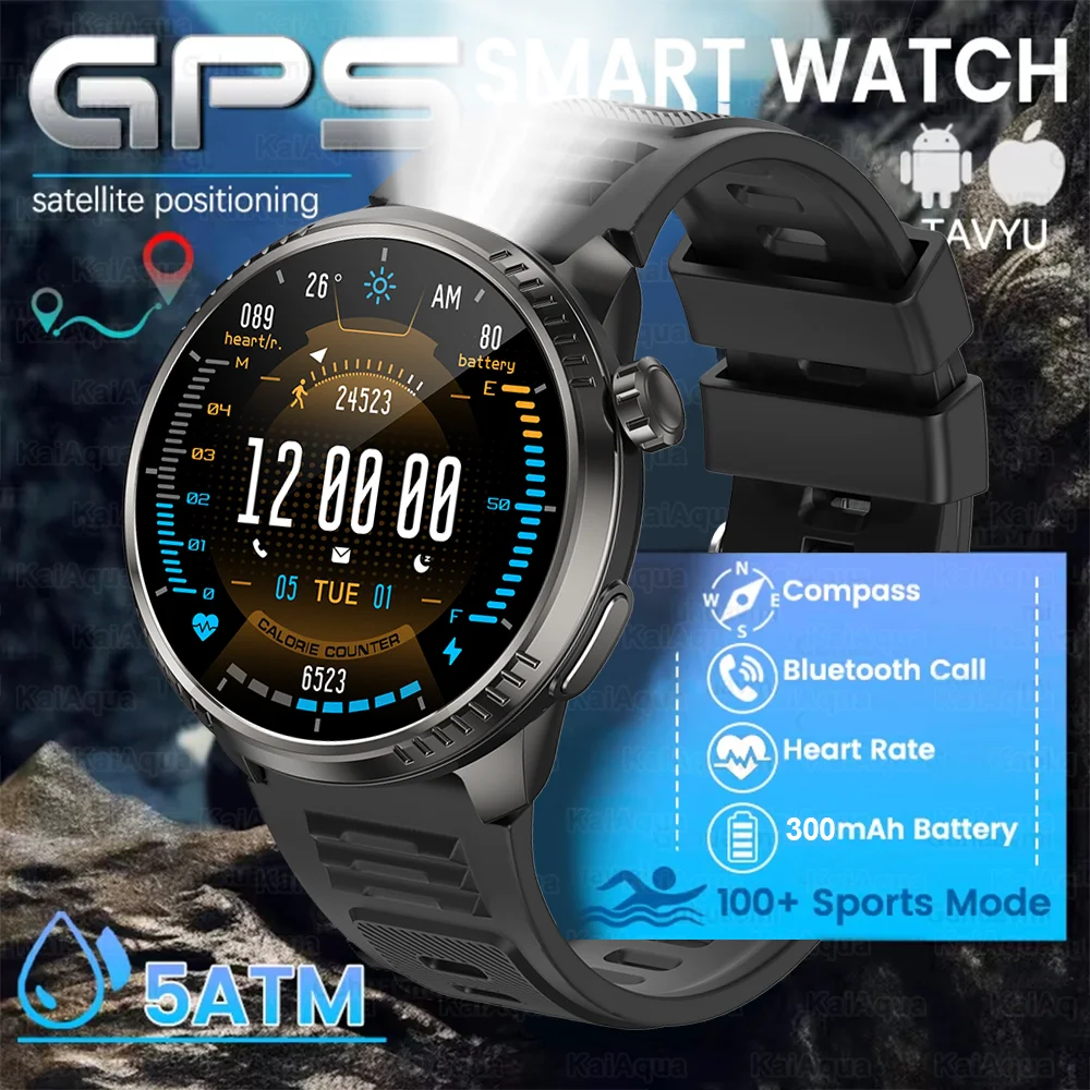 2025 T-REX3 بطارية كبيرة دائم الكبار ساعة ذكية لتحديد المواقع مصباح يدوي قوي 10ATM مقاوم للماء بلوتوث دعوة الرياضة Smartwatch الرجال