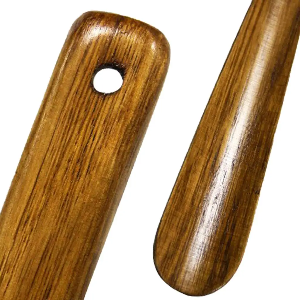 Shoe Horn Bamboo Wood Shoe Spoon Comfortable Heel Support for Shoes Repair Patches and Accessory Storage