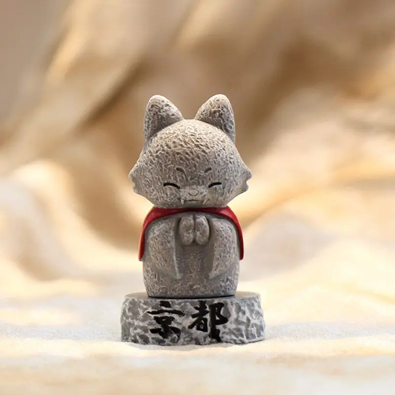 ديكور منضدية يابانية صغيرة على شكل حيوانات ديزانغ دارما شيبا إينو لطيف على شكل رسوم متحركة منظر طبيعي صغير مصنوع يدويًا لغرفة المعيشة #3