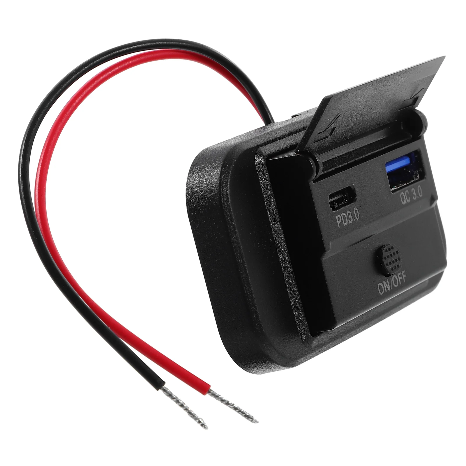 Car Dual Ports Motorbike Type Adapter 12 Volt USB Outlet Flame Retardant Nylon Material Charging Phone for