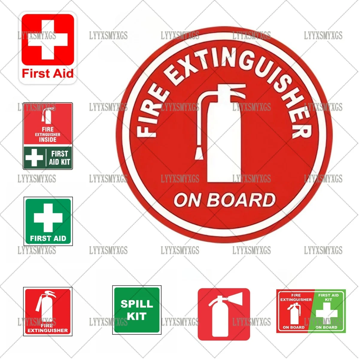 Self-Adhesive Custom Fire First Aid Car Stickers Waterproof Sunscreen Vinyl Decal PVC wholesale Car Accessories