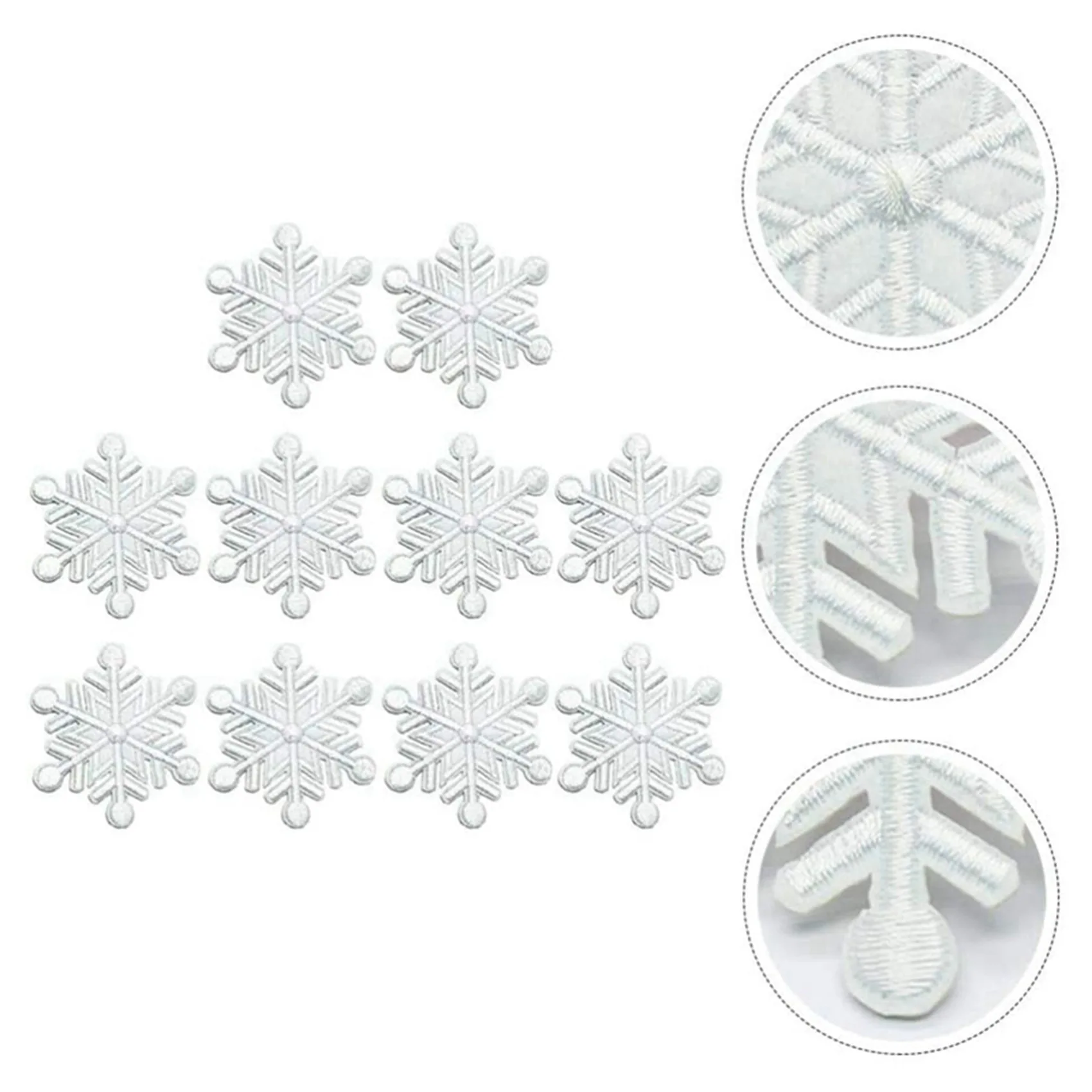 ABFY-20Pcs ندفة الثلج بقع الحديد على عيد الميلاد المطرزة بقع يزين للفنون الحرف ديكور ذاتي الصنع الجينز الملابس أكياس