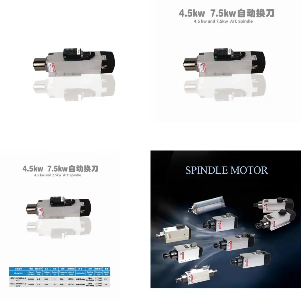 

Cnc Spindle Motor air Cooled 4.5-7.5kw ATC Spindle for Cnc Router