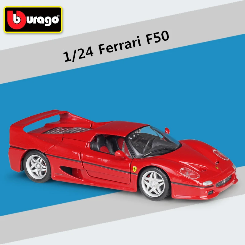 Bburago 1:24 Ferrari F50 Alloy Sports Car Model Diecasts Metal Toy Vehicles Car Model High Simulation Collection Childrens Gifts