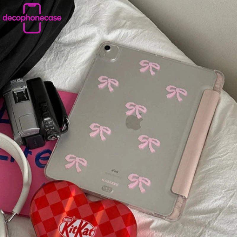 

Pink girl heart butterfly knot With Pencil Holder Case For iPad Case iPad 10th Gen4th 5th 6th Air 4th 5th 10.9 Pro 113rd4th/10.2