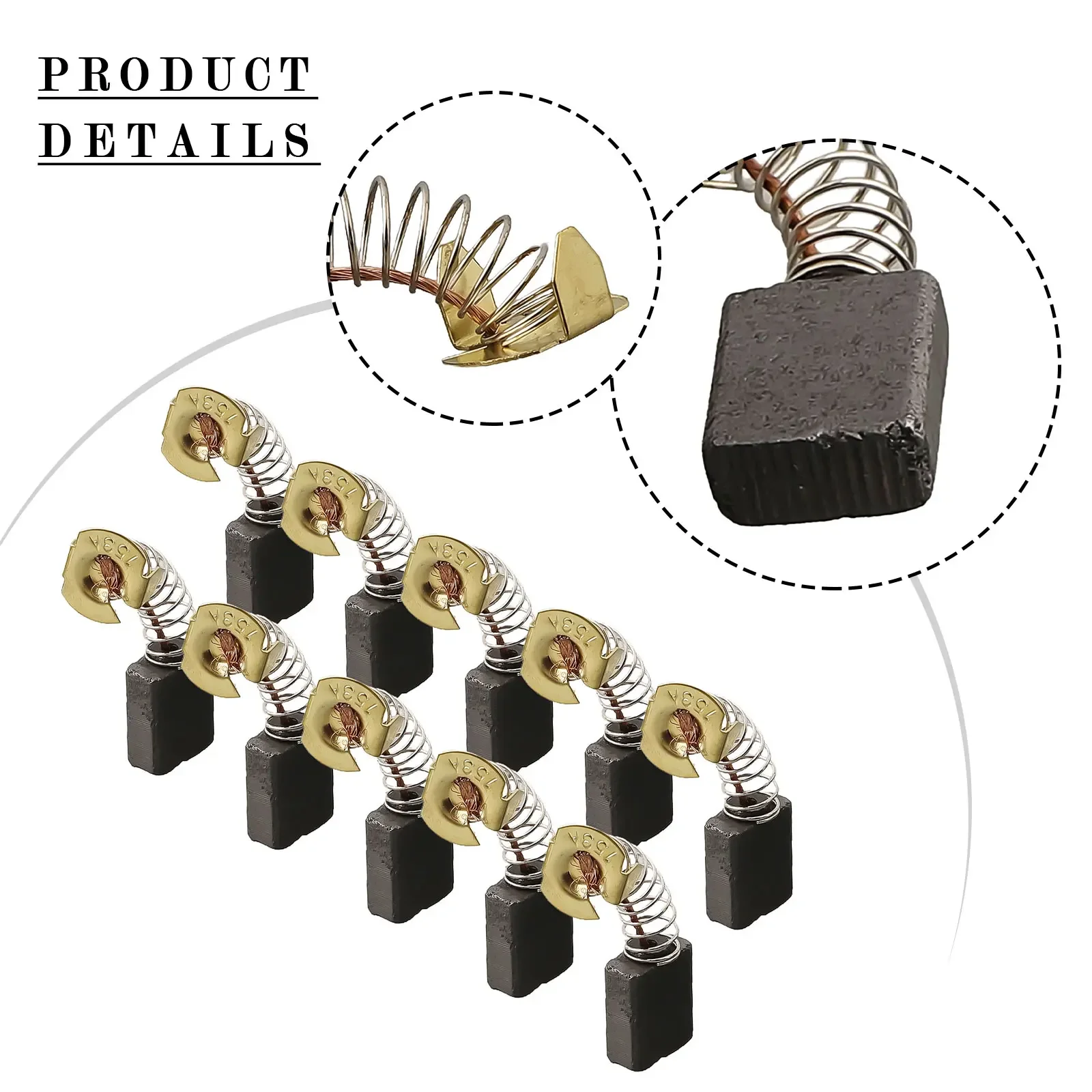 

10pcs Carbon Brushes Carbon Brushes 16mm*13mm*6mm Carbon Carbon Brushes Motor Carbon Brush Power Tools 16mm*13mm*6mm