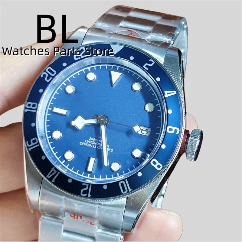 

BLIGER 41mm Mechanical Watch for men 24Jewel NH35A Automatic Domed Sapphire Crystal Luminous Dial Stainless Steel Bracelet Date