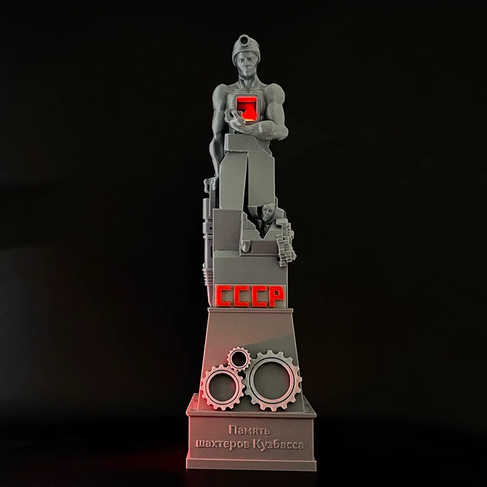 

265mm 3D Printed Sculpture Model of The Burning Heart Monument Kemerovo Statue Decoration Crafts