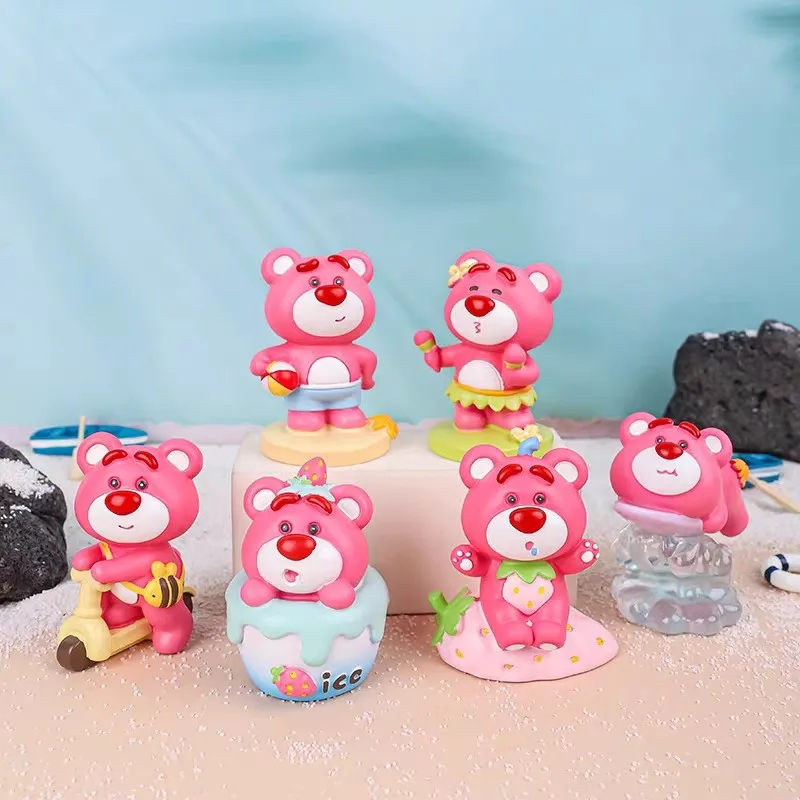 

[Funny] 6pcs/lot Cartoon Anime Disney cute Toy Story Lotso Action figure statue collection model home decoration toys kids gift
