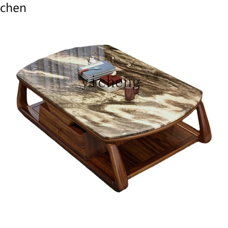 YFY TV Cabinet Unit Light Luxury Living Room Furniture Small Apartment Storage Drawer Tea Table