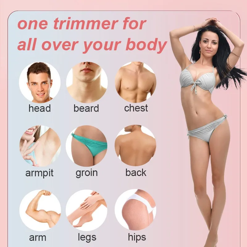 B64B-Body Hair Removal Device Full Body Groin Hair Trimmer Electric Hair Trimmer For Men For Men' S Armpit, Leg Pubic Area