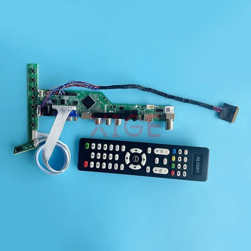 LCD Controller Driver Board Fit HSD101PFW2 HSD101PFW4 Analog TV 1024x600 40 Pin LVDS DIY Kit Laptop Screen VGA+HDMI+AV+USB 10.1