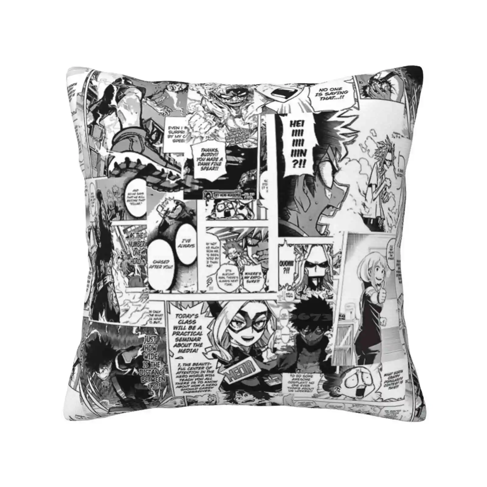 Collage Throw Cushion Pillow Cover Mha Bnha Boku No Hero Academia Anime Manga Shonen Jump Japanese Deku Bakugo Todoroki Comic