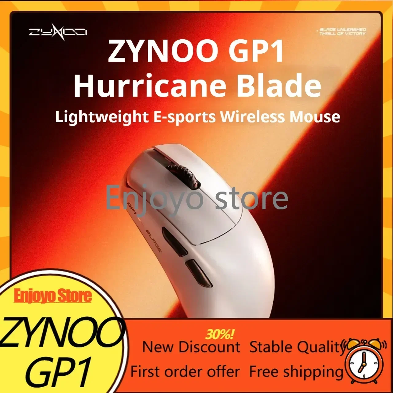 In Stock ZYNOO GP1 Hurricane Blade Wireless Gaming Mouse 47g 8K PAW3955-Storm Sensor LongBattery Life Esports Mouse for PC Gamer
