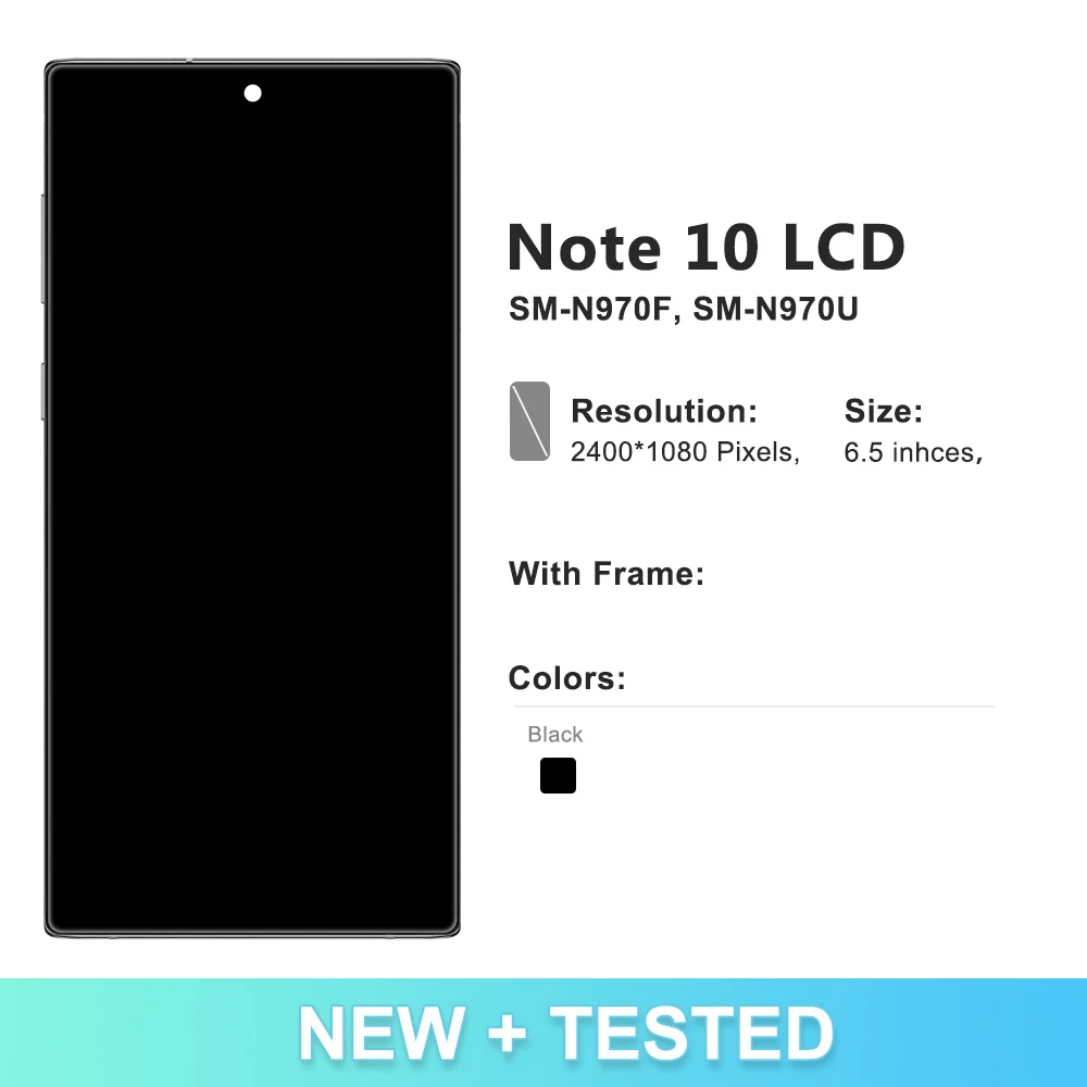 Display Note 10 LCD With Frame Replacement, For Samsung Note 10 N970F Note10 N970 N9700 LCD Touch Screen Digitizer Assembly