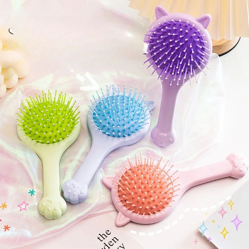 Air Cushion Cat Claw Comb Mirror Set Two-in-one Portable with Ins High Appearance Level Cute Japanese Girls