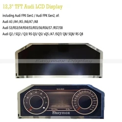 12.3” TFT LCD Display LAM1233555D for Audi A3 A4 A5 A6 A7 A8 Q Seires 2015 2020 Bosch Instrument Cluster Car Dashboard Screen