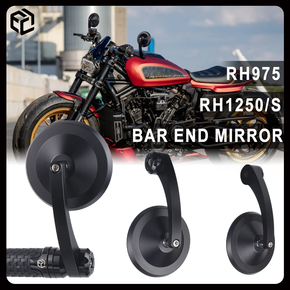 Motorcycle Bar End Mirror for Harley-Davidson Sportster S RH1250 / RH1250s / Nightster RH975 /CNC Aluminum Alloy Rearview Mirror