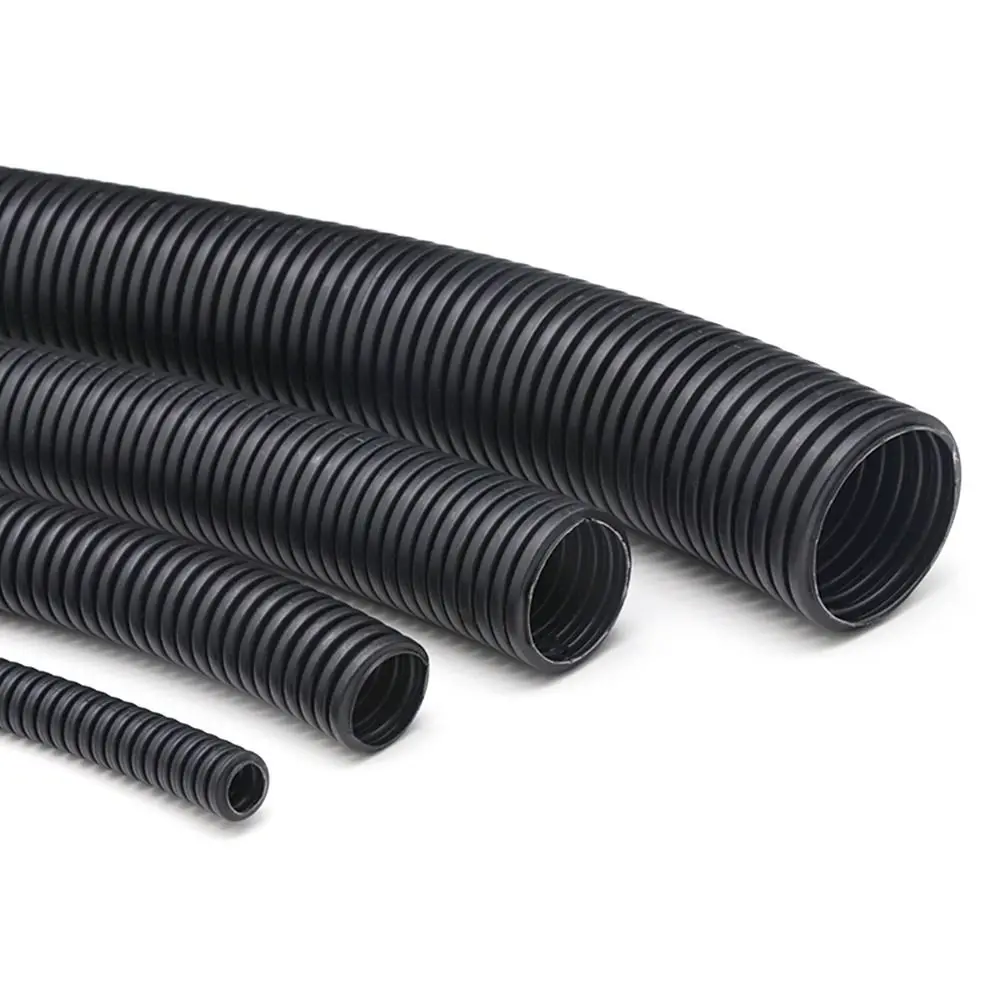 5 Meters Corrugated Pipe 7mm-28mm Car Cable Heat Resistant Polyethylene Insulation Tube Harness Motor