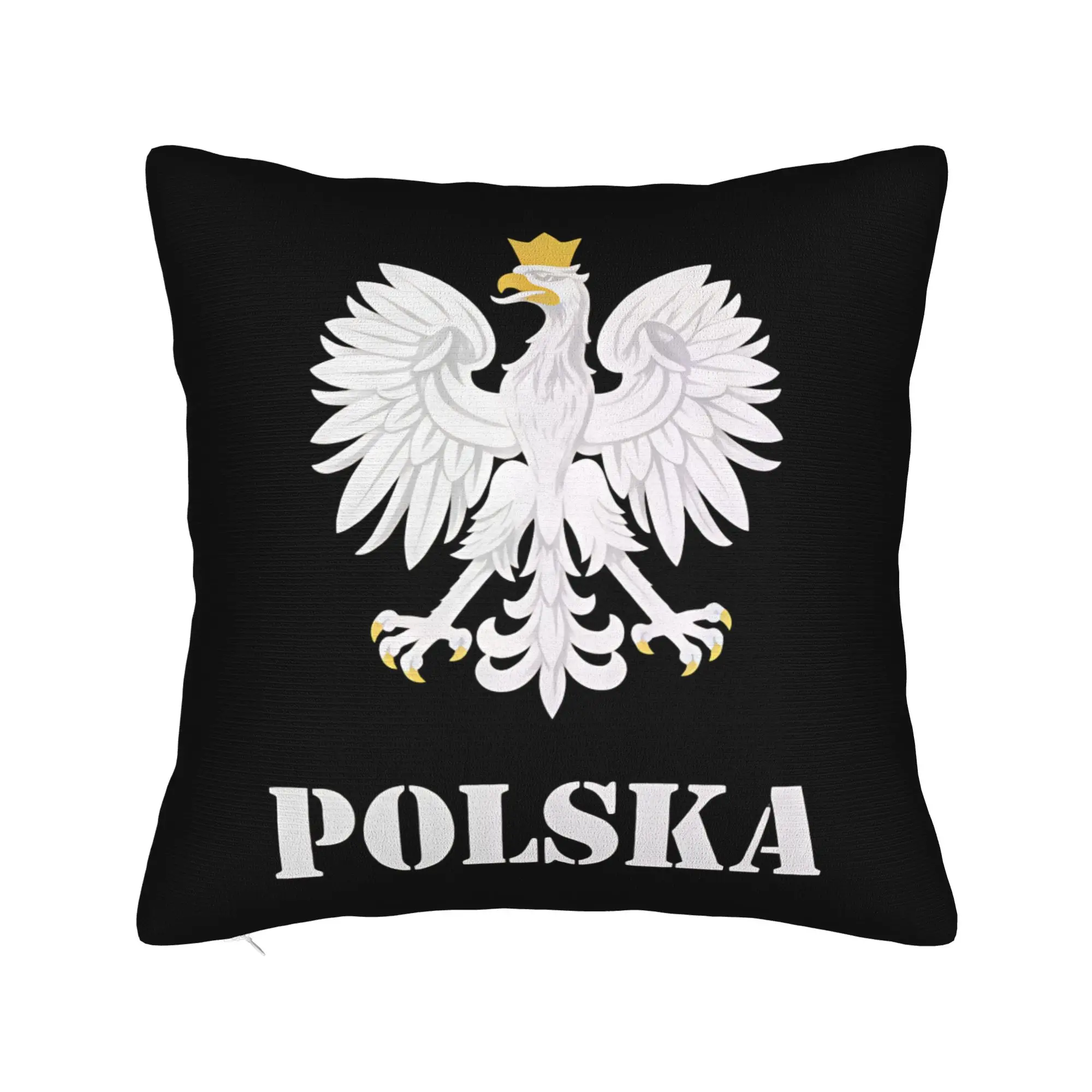 Poland Polish Flag Polish Eagle Pillow Case  Design Pillow Cover Cute Funny Pillowcases For Sofa Bedroom Home Decor