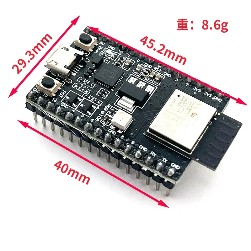 (1pcs/Bag) The ESP32-C3-DevKitM-1 development board module is equipped with the ESP32-C3-MINI-1-N4 module.