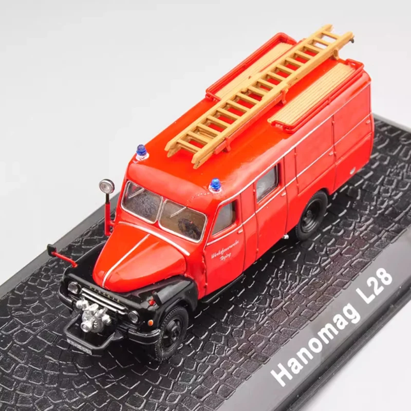 

ATLAS Diecast 1:72 Scale Hanomag L28 Fire Engine Ladder Truck Alloy Car Model Collection Souvenir Static Show Holiday Gift