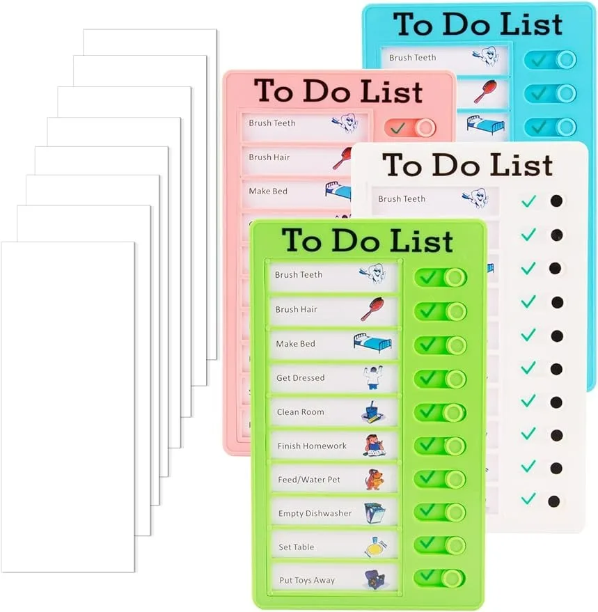 Check List Memo Board to do List Checklist Board for Kids Chore Chart Planning Boards Detachable Message Board Plastic