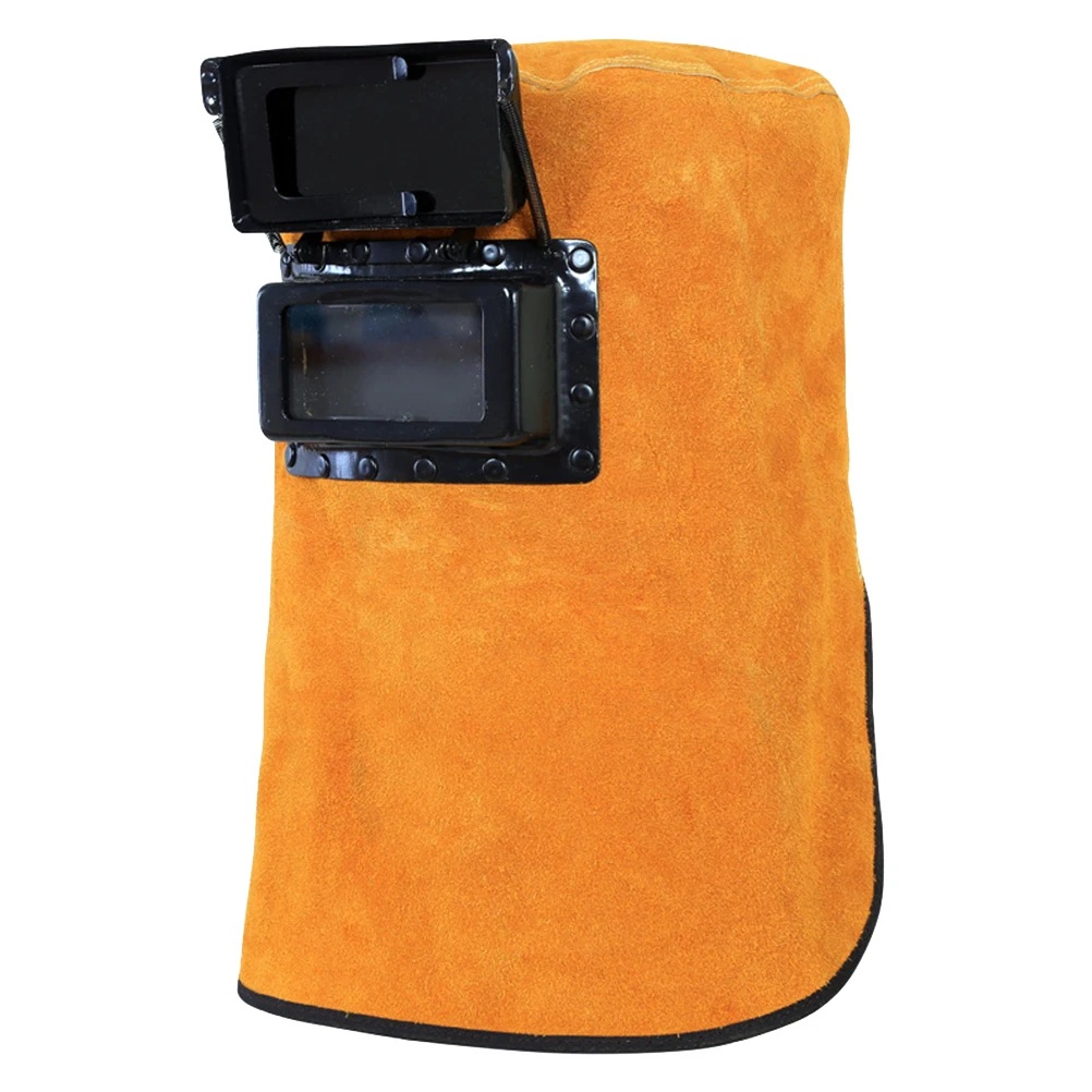 Welding Cap Mask Face Guard Cowhide Protective Cover Full Protection Breathable Welding Protector Heat Insulation Safe