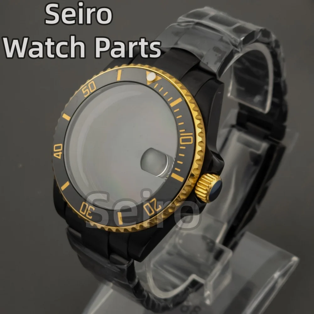 

Black Pvd 40mm NH35 Watch Case Oyster Bracelet Strap 316L Stainless Steel for GMT SUB Yacht-Master NH34 NH35 NH36 NH38 Movement