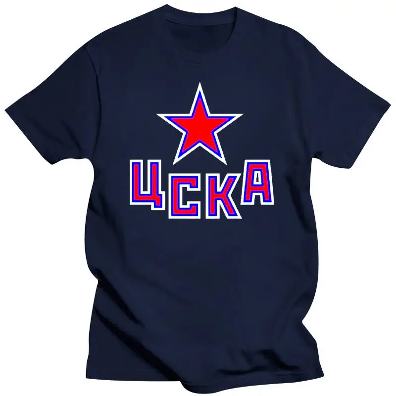 2022 New HC CSKA Moscow KHL Russian Professional Hockey RED T-Shirt  Handmade