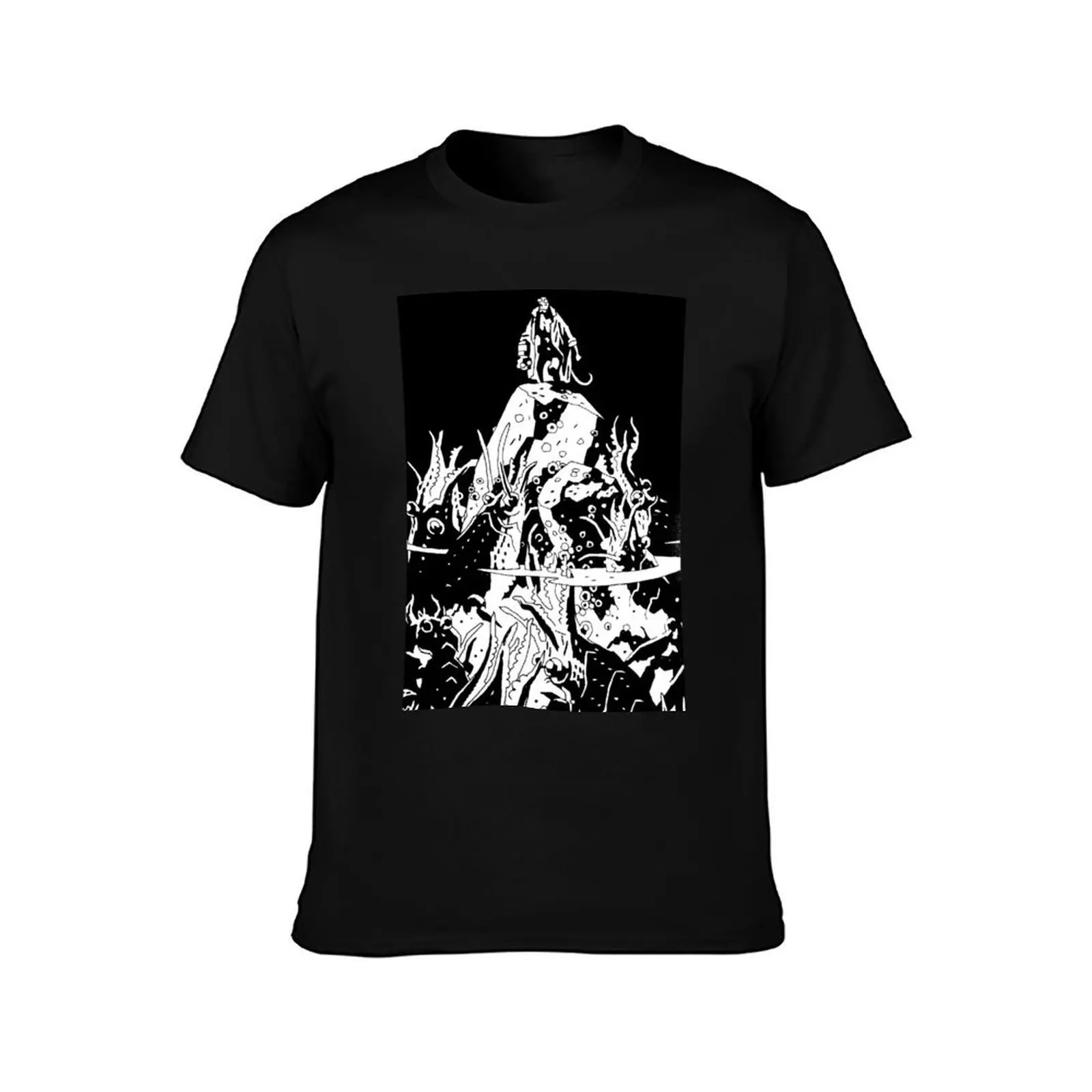 Hellboy in the Abyss T-Shirt Big Size Short Sleeve Casual Top