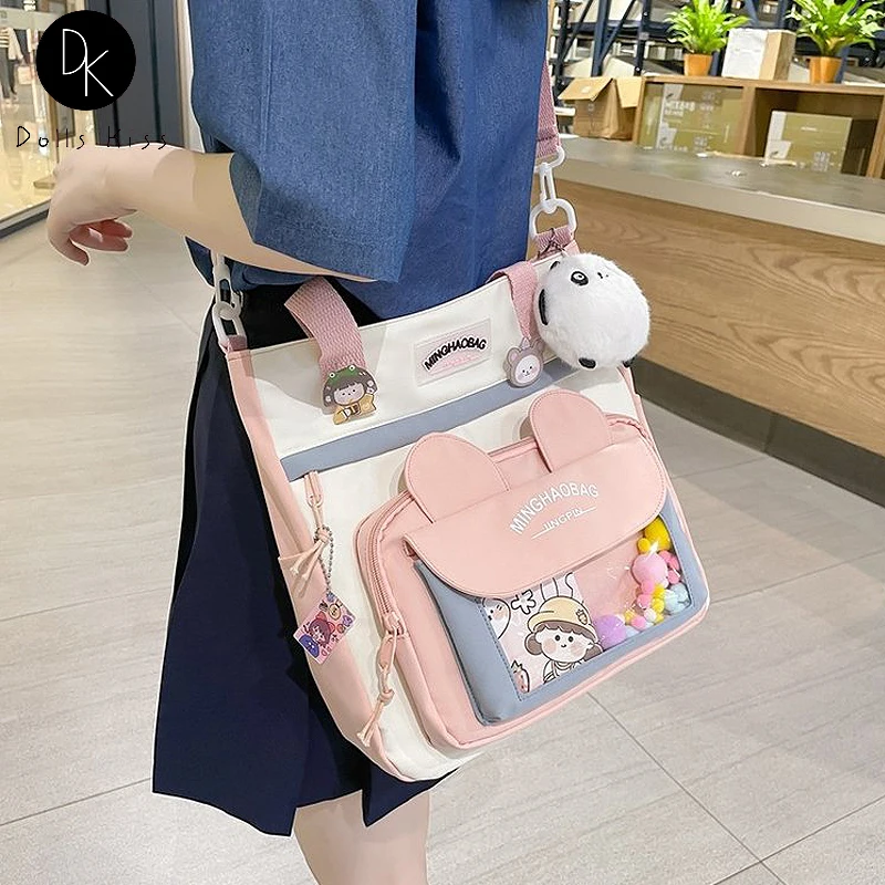 Bonito das mulheres harajuku ita bolsa de ombro mochila para meninas estudante grande capacidade bolsas bonito adolescente viagem saco de livro presentes