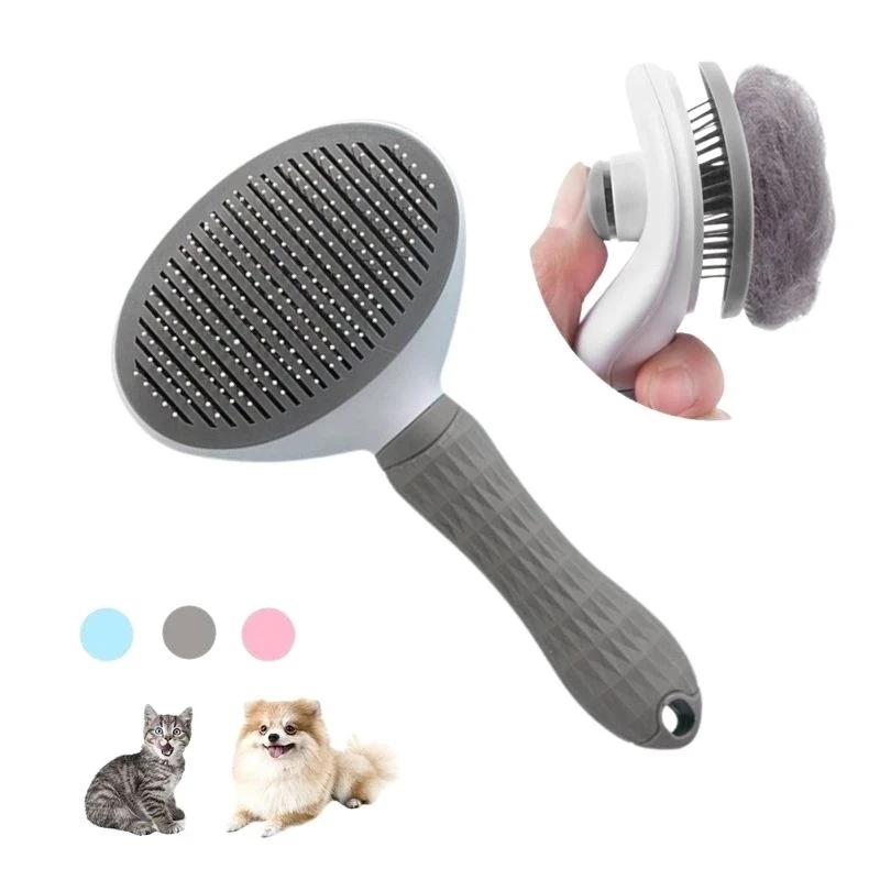 High-Quality Professional Stainless Steel Pet Comb Needle for Cats and Dogs - Gentle and Efficient Hair Removal Grooming Brush -