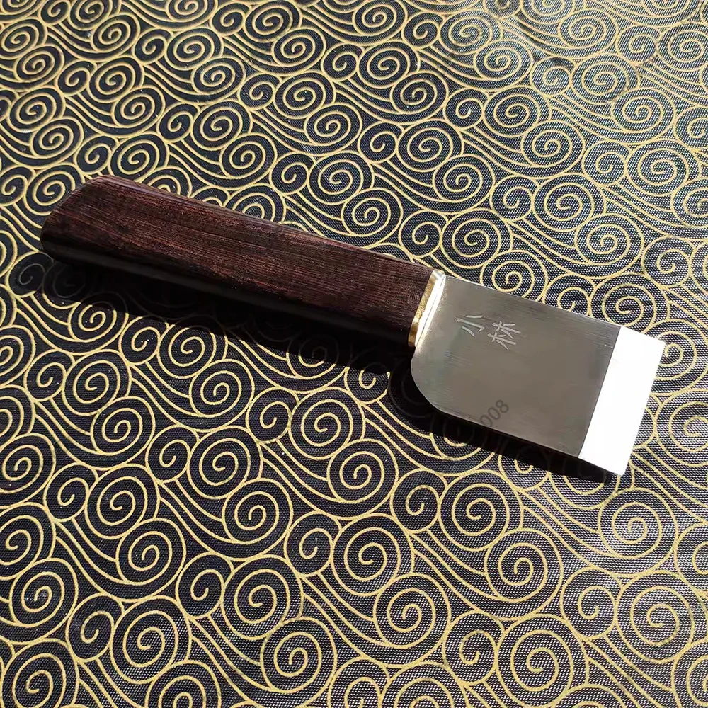 Japanese Type Leather Cutting Knife DIY Handmade Leathercraft Super Sharp Cutter Mirror Polished ASP60 Steel Blade Ebony Handle