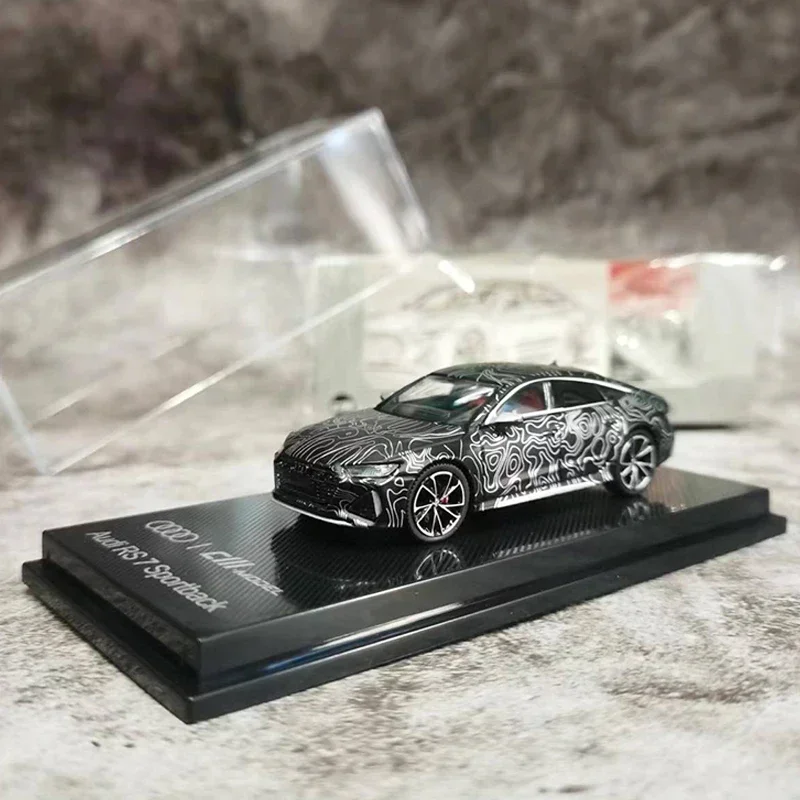 모델 카 RS7 스포츠백 2022 합금 다이캐스트 차량 컬렉션, 블랙, CM 1:64