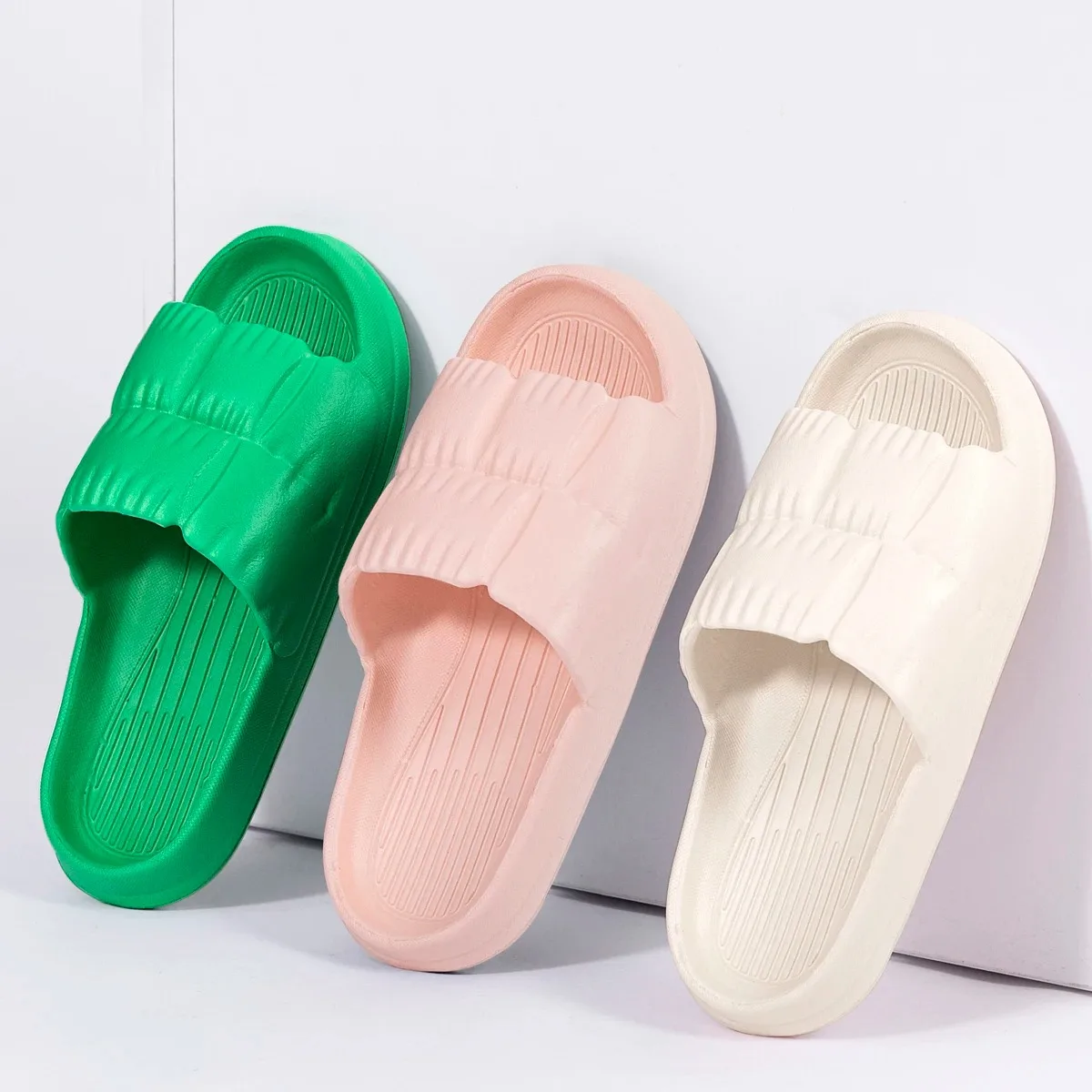 

Fashion Summer Concise Couple Non-slip Soft Slides Lithe Cosy Sandals Men Women Casual Slippers Ladies' Home Shoes Flip Flops