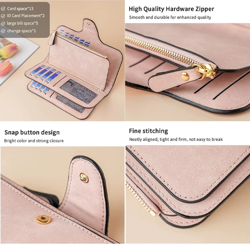 ميكي ميني ماوس محفظة طويلة رسالة A-Z طباعة موضة المال بطاقة الهوية حقيبة التخزين المرأة الأعمال الأجهزة مشبك حقيبة يد هدية