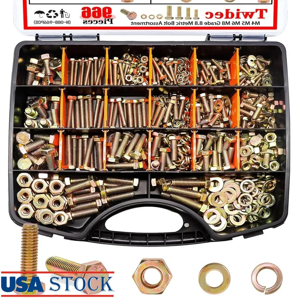 966pcs-grade-88-hex-head-bolts-nuts-kit-metric-assortment-heavy-duty-alloy-steel-fasteners-box-diy-and-maintenance