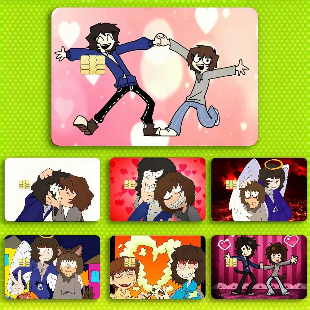 

onewheatmark Will and Mike HD Waterproof Card Skins Protective Stickers for Credit Bank Game Cards