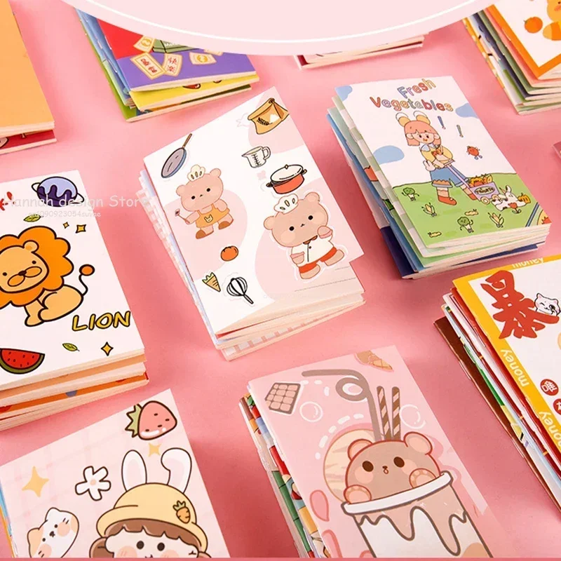 Mini Notebook Cartoon Notepad Child Diary Planners Cute Things Memo Pads Note Book for Girls School Stationery