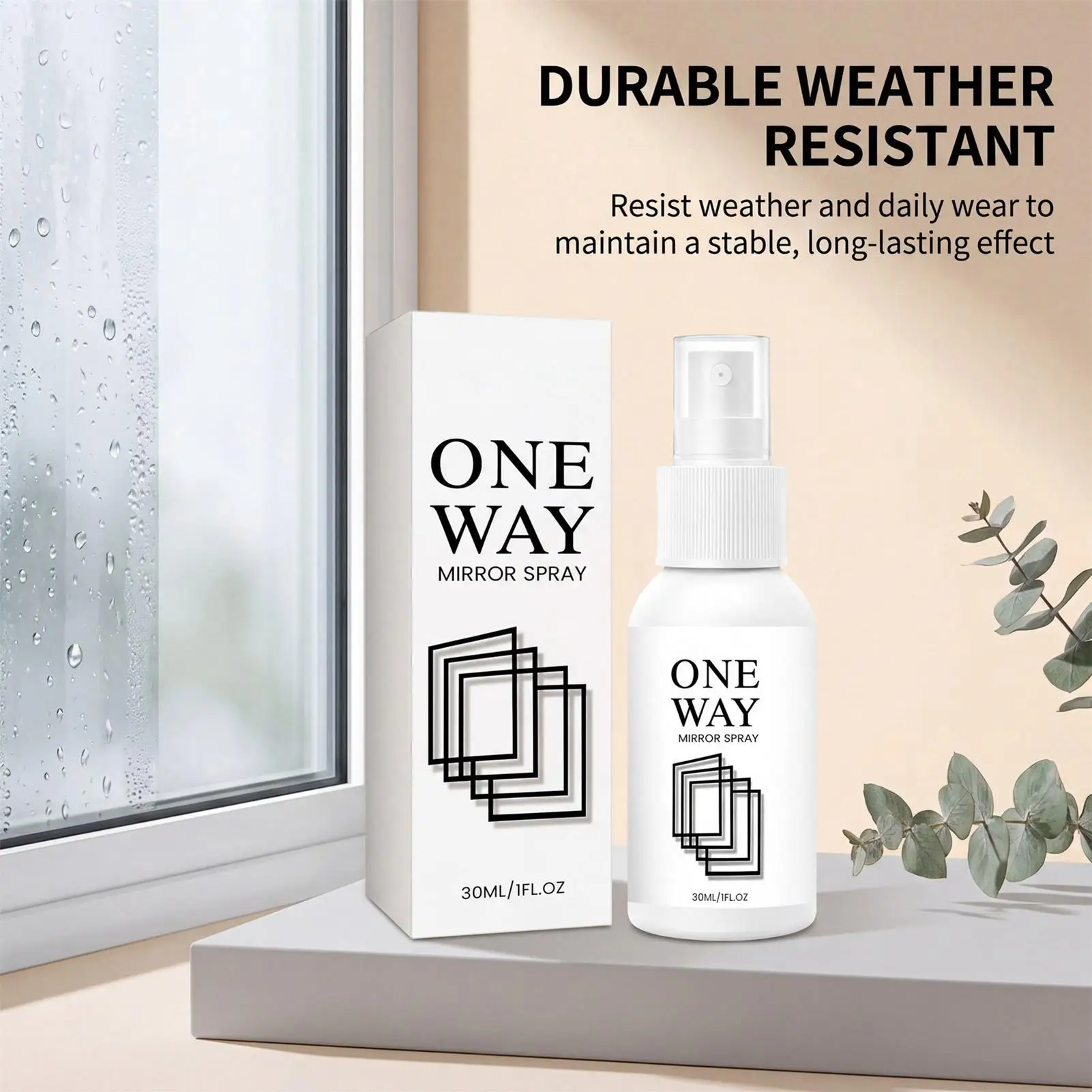 Window Cleaner Coating Anti-Glare Cleaning Mist Home Reflective Window Tint Spray for Home Kitchen Bedroom Bathroom Office