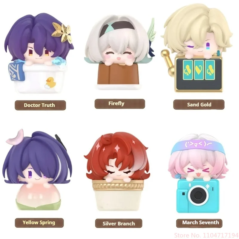 

Mihoyo Honkai Star Rail, аниме-фигурка, слепая коробка, серия 2, механические колпачки для клавиш, игровые подарки, набор колпачков для клавиш с наконечником Wasd Esc