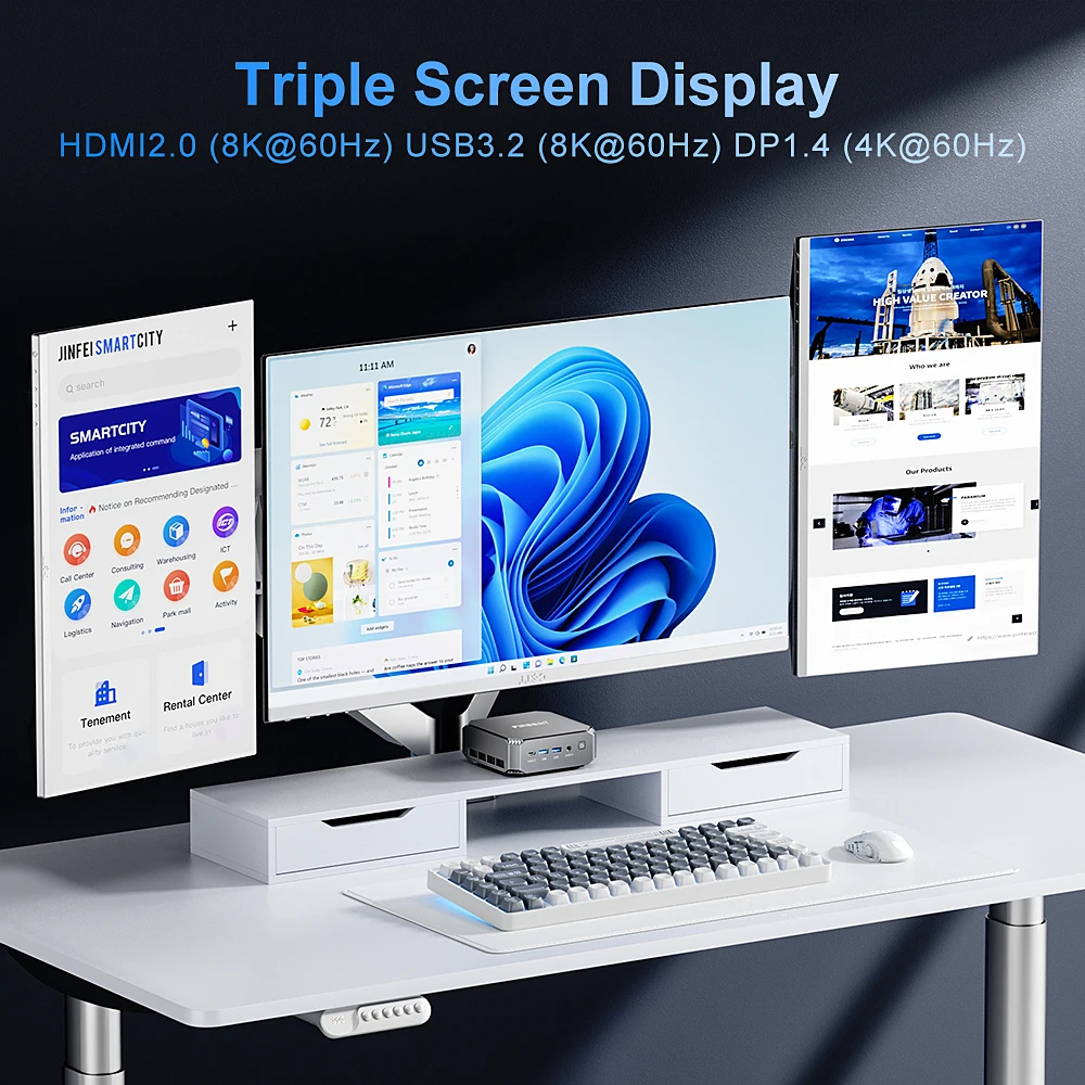 Qcta Core Alta Qualità Brand New Firebat A6 Mini PC AMD Ryzen 7 6800H Processore Buon Prezzo Spina UE per Gioco Mini PC