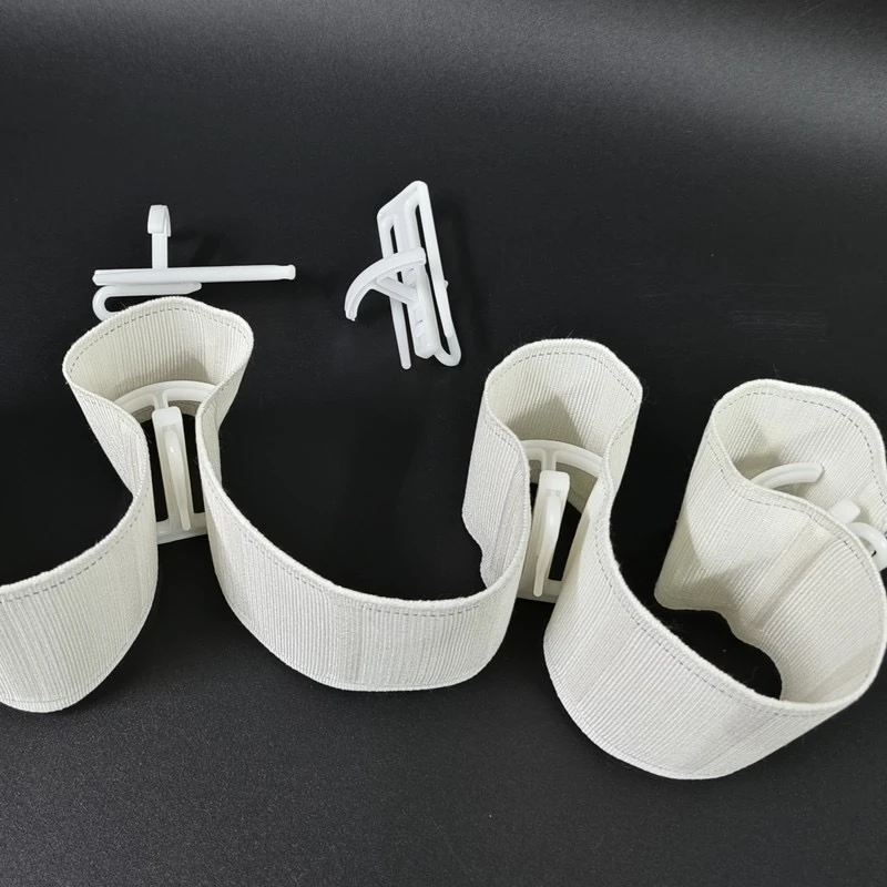 100PCS Curtain Hanging Hooks Stereo Window White Plastic Curtain Accessories For Hang Ceiling