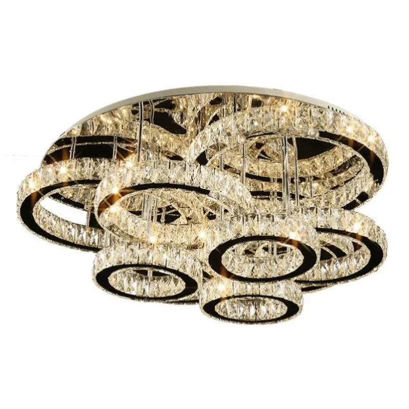 

Crystal lamp, living room lamp, round ceiling lamp, simple, modern and warm personality