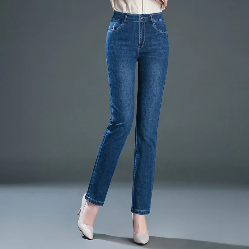 

Women's Pants Spring and Autumn New High Waist Casual Women's Pants Suit Slim Loose Straight Leg Outer Wear Stretchy Long Pants