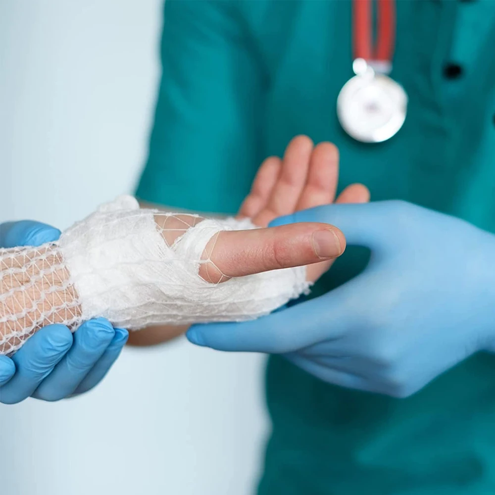 1 Rolle elastisches Netz, Wundverband, Netz, röhrenförmiger Verband, Netzschlauch, röhrenförmiger Gaze-Fix, atmungsaktiver Verbandhalter für Erwachsene, Knöchel – Detail 5