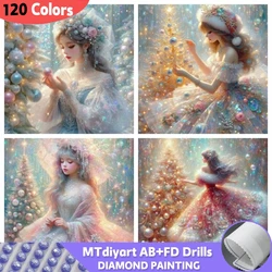 120 Colors Woman AB Fairy Dust Diy Diamond Painting Mosaic Girl Fantasy Full Drills Embroidery Cross Stitch Set Tree Home Decor