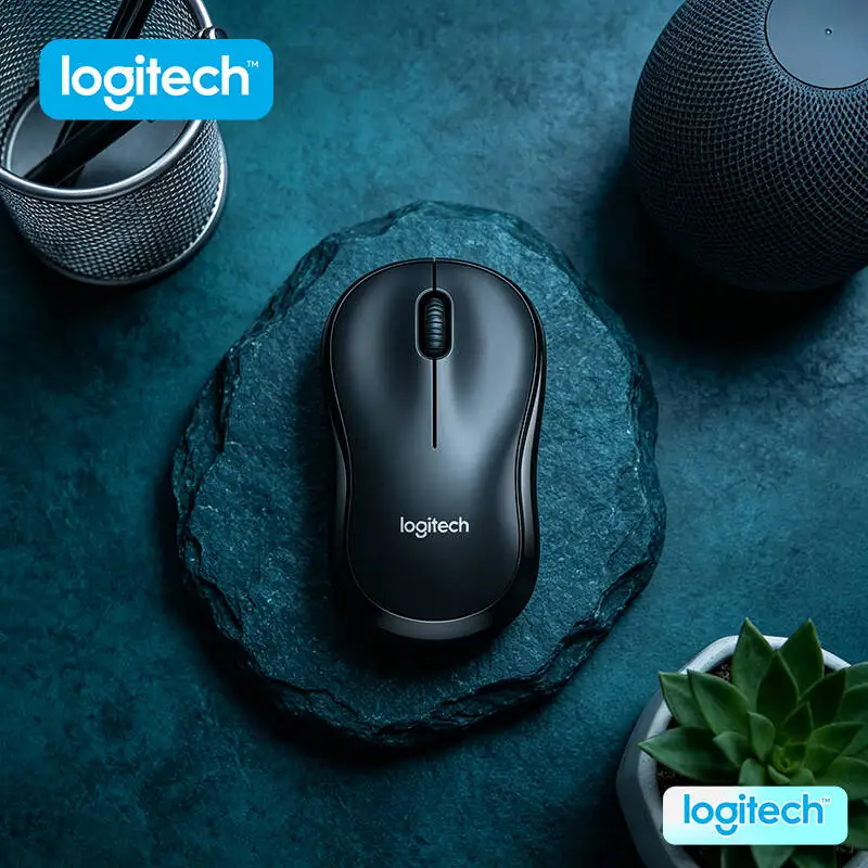 

Logitech M220 Wireless Mouse Silent Taps Ergonomic Form 18-Month Battery USB Receiver 10m Working Range Accessory