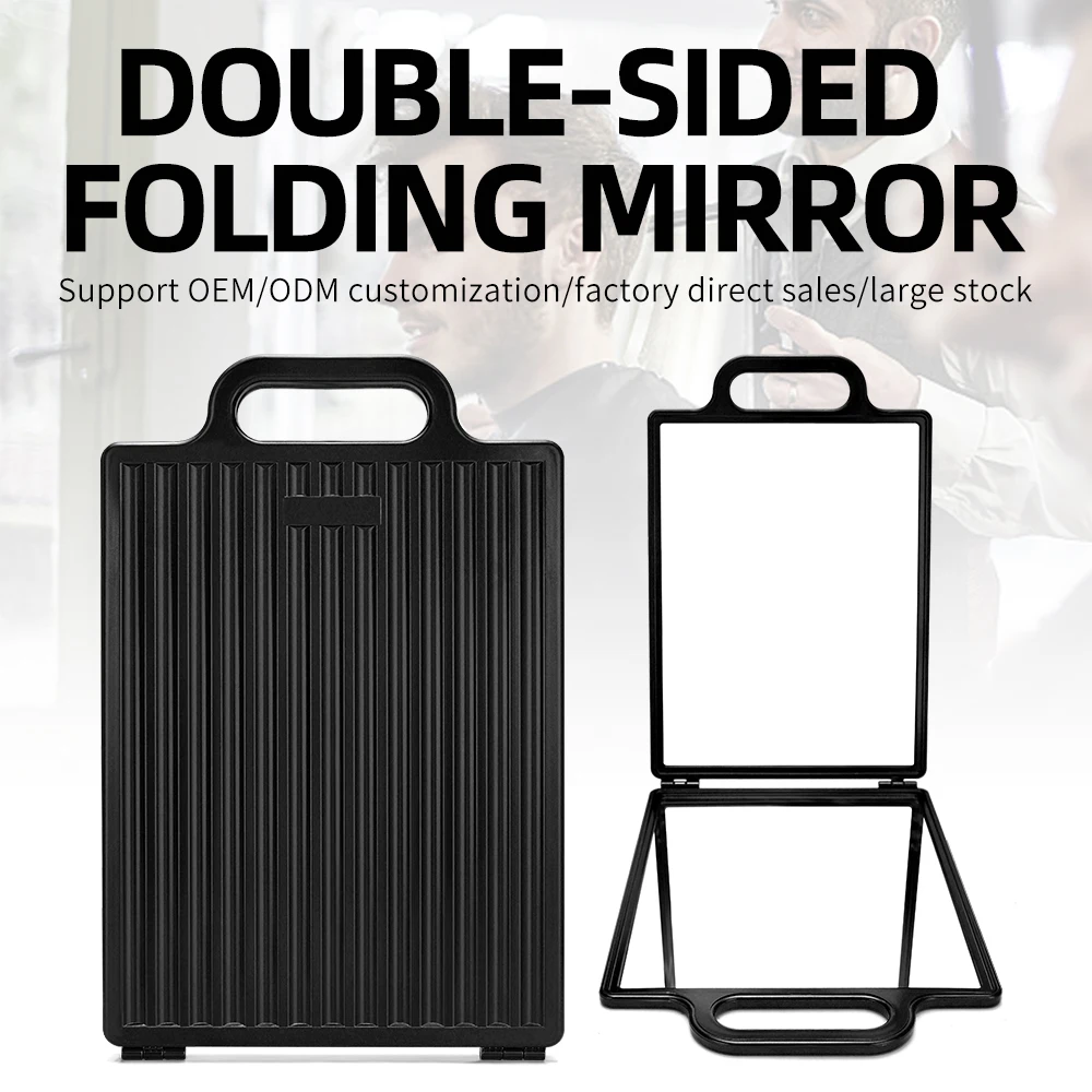 Double-Sided Folding Makeup Mirror Large Size Rotation Portable Travel Cosmetic Mirror for Home Bathroom Vanity Salon Hair